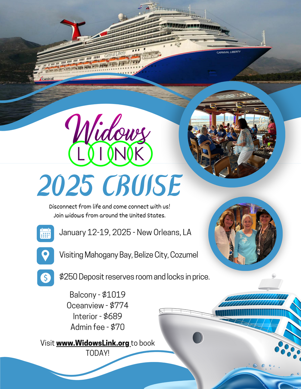 Widows LINK 2025 Cruise January 12 - 19, 2025
